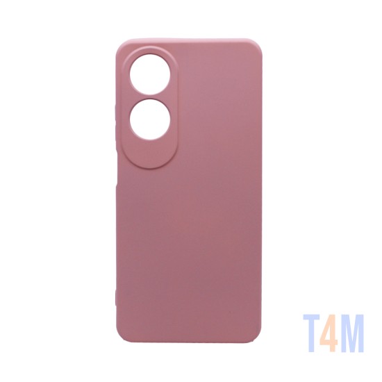 Capa de Silicone com Moldura de Câmera para Oppo A60 Rosa