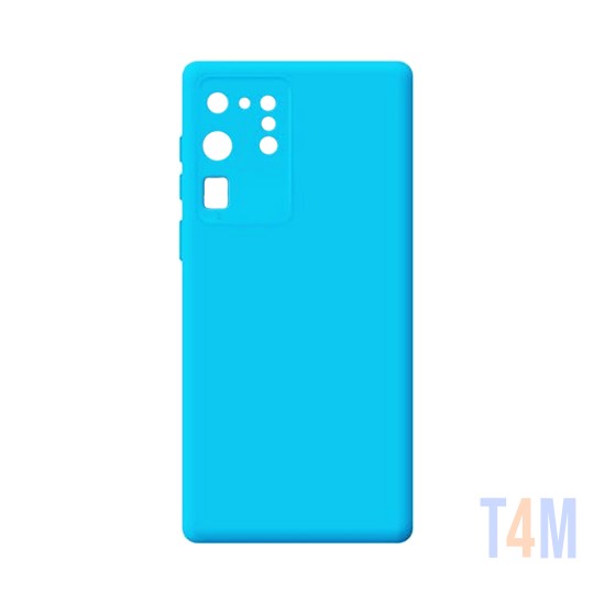 Capa de Silicone com Moldura de Câmera para Samsung Galaxy S20 Ultra/S11 Plus Azul