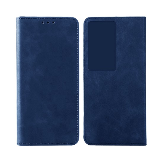 Capa Flip de Couro com Bolso Interno para Oppo Reno11 F Azul