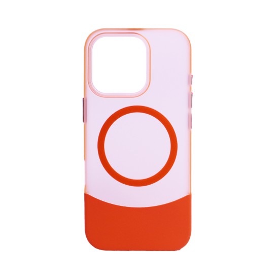 Designer Magnetic Sillicone Case for Apple iPhone 16 Pro Max Orange