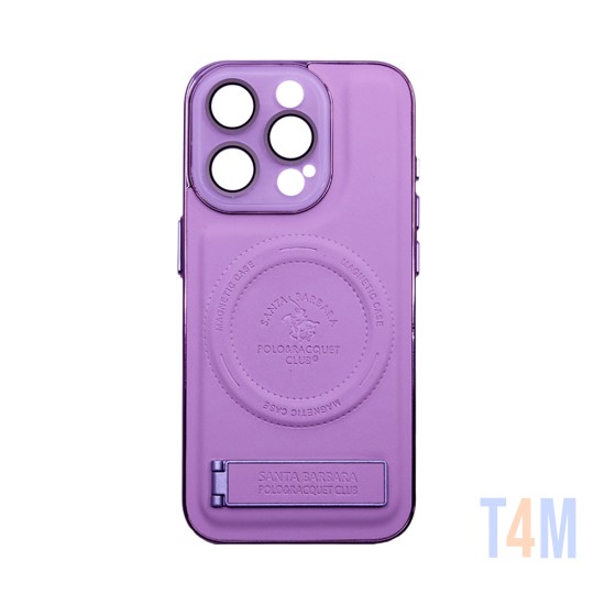 Capa Duro Designer Magnética Com Suporte E Proteção De Câmera para Apple iPhone 15 Pro Rosa