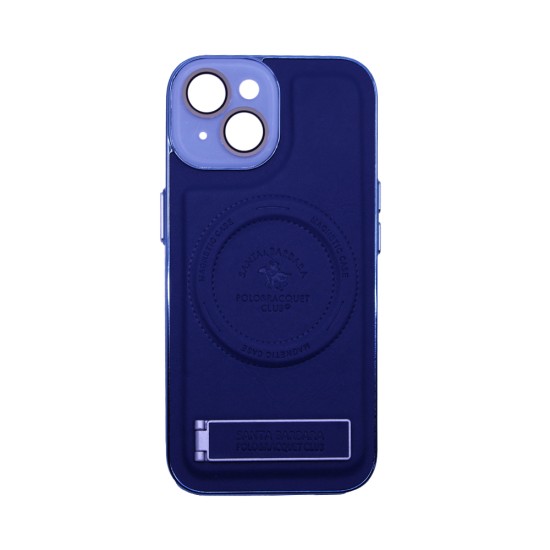 Designer Magnetic Hard Case with Support and Camera Protection for Apple iPhone 14 Blue