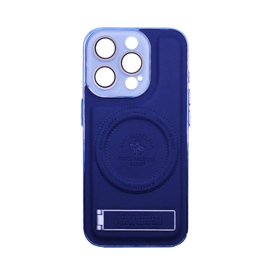 Designer Magnetic Hard Case with Support and Camera Protection for Apple iPhone 14 Pro Blue