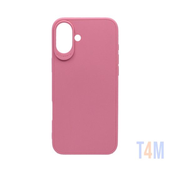 Funda de Silicona Suave para Apple iPhone 16 Plus Rosa