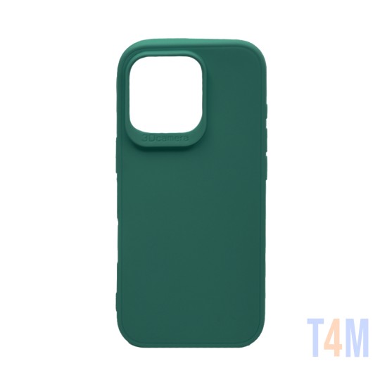 Soft Silicon Case for Apple iPhone 16 Pro Max Dark Green