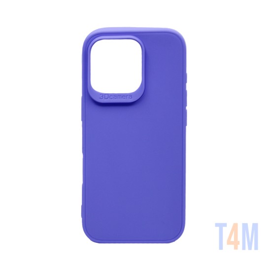 Soft Silicon Case for Apple iPhone 16 Pro Purple