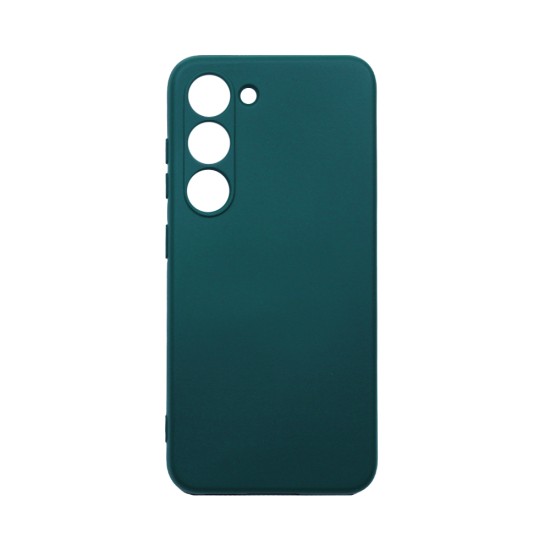 Silicone Case with Camera Shield for Samsung Galaxy S23 Dark Green