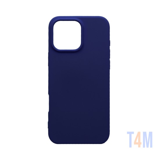 Capa de Silicone para Apple iPhone 16 Pro Max Azul Escuro