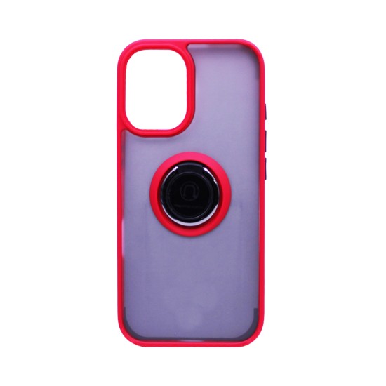 Case with Support Ring for Apple iPhone 16 Plus Smoked Red