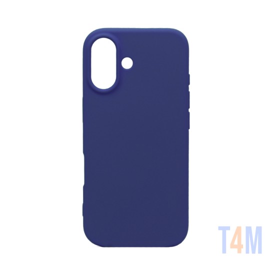 Capa de Silicone para Apple iPhone 16 Plus Azul Escuro