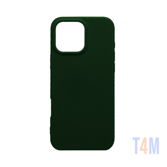 Silicone Case for Apple iPhone 16 Pro Dark Green