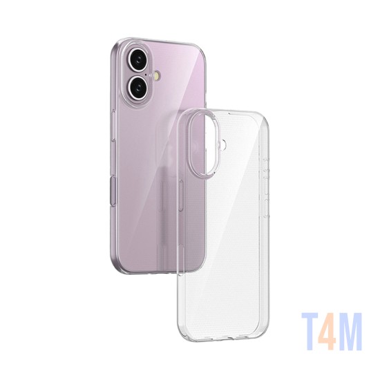 Capa de Silicone Macio para Apple iPhone 16 Transparente