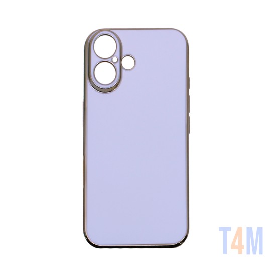 Capa de Silicone Designer com Moldura de Câmera para Apple iPhone 16 Plus Branco