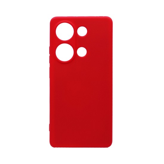 Silicone Case with Camera Shield for Xiaomi Redmi Note 13 Pro 4G/Poco M6 Pro Red