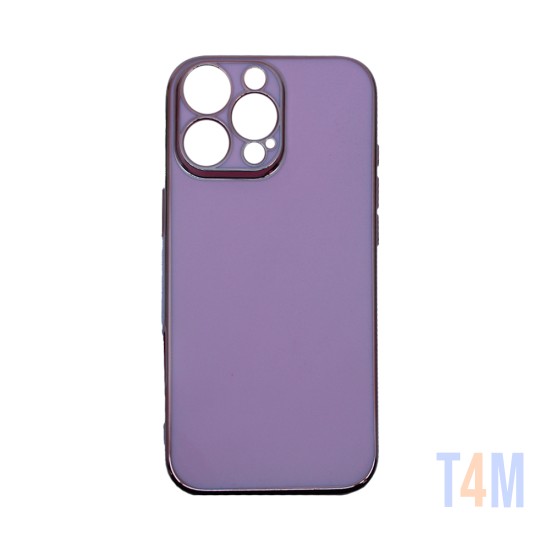 Capa de Silicone Designer com Moldura de Câmera para Apple iPhone 16 Pro Roxo