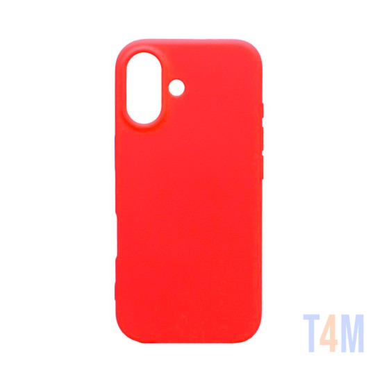 Capa de Silicone para Apple iPhone 16 Plus Vermelho