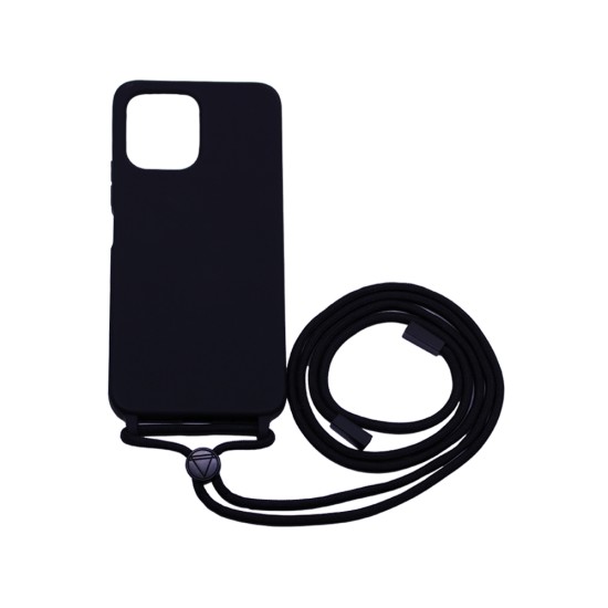 Silicone Case with String for Xiaomi Redmi Note 13 4G Black