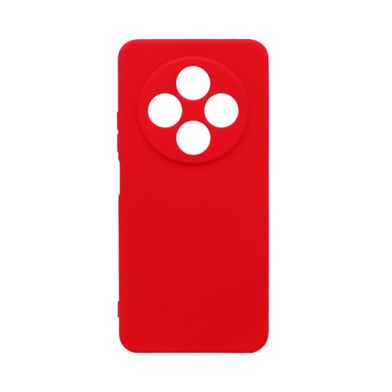 Capa de Silicone com Moldura de Câmera para Xiaomi Redmi 14C Vermelho