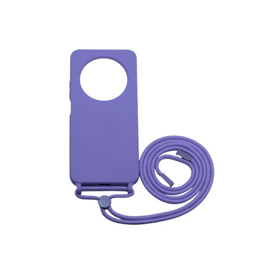 Silicone Case with String for Xiaomi Redmi 14C Purple