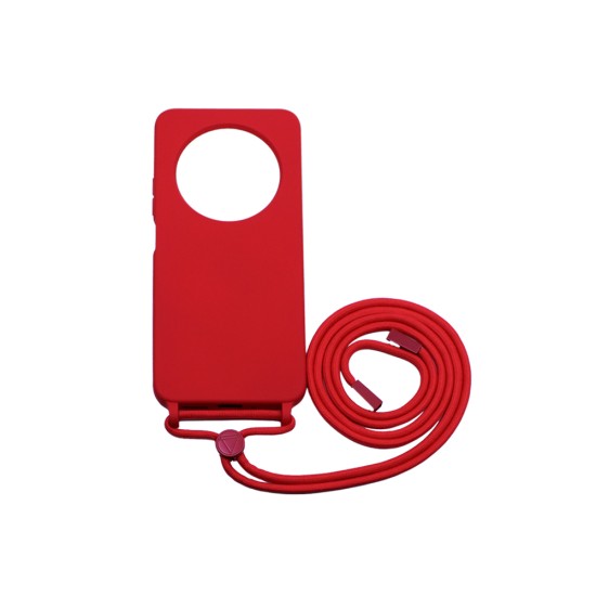 Silicone Case with String for Xiaomi Redmi 14C Red