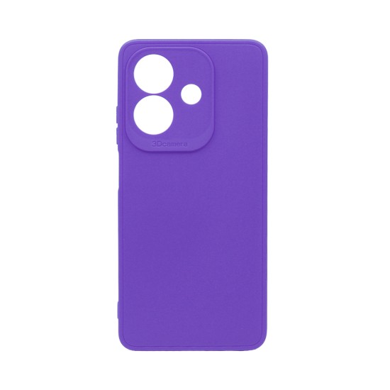 Soft Silicone Case with Camera Shield for Oppo A40 Purple