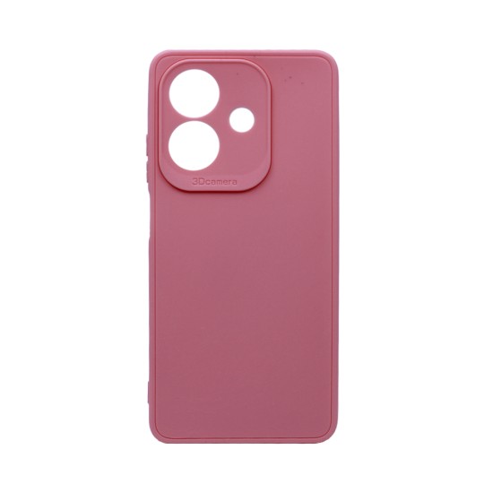 Soft Silicone Case with Camera Shield for Oppo A40 Pink