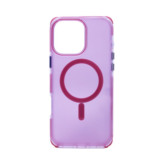 Designer Magnetic Sillicone Case for Apple iPhone 16 Pro Pink