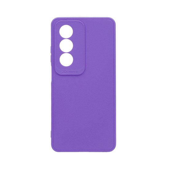 Soft Silicone Case with Camera Shield for Oppo A80 Purple