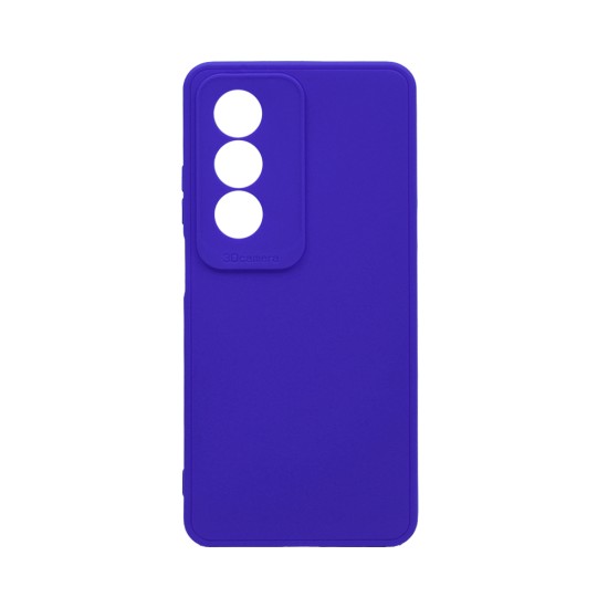 Soft Silicone Case with Camera Shield for Oppo A80 Dark Blue