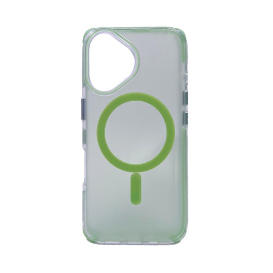 Designer Magnetic Sillicone Case for Apple iPhone 16 Green