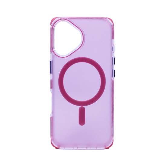 Designer Magnetic Sillicone Case for Apple iPhone 16 Pink