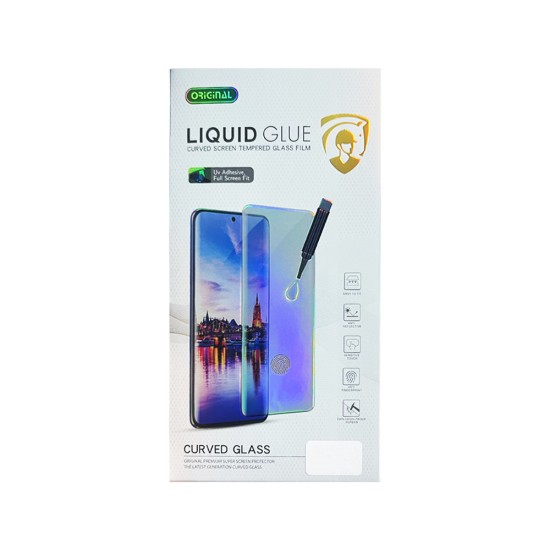 Protetor de vidro de tela UV Full Glue Nano Optics Curvo Samsung Galaxy Note 10 Plus Transparente