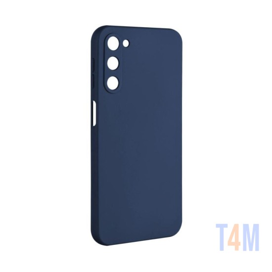 Capa de Silicone com Moldura de Câmera para Samsung Galaxy S23 Plus Azul