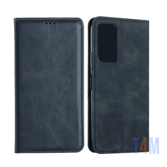 Capa Flip de Couro com Bolso Interno para Xiaomi Mi 12 Azul