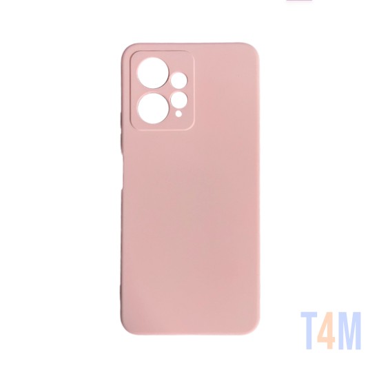 Capa de Silicone com Moldura de Câmera para Xiaomi Redmi Note 12 4g Rosa