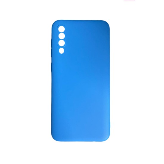 Silicone Case with Camera Shield for Samsung Galaxy A50 Blue