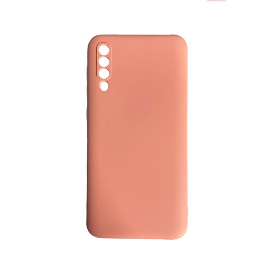 Capa de Silicone com Moldura de Câmera para Samsung Galaxy A50 Rosa