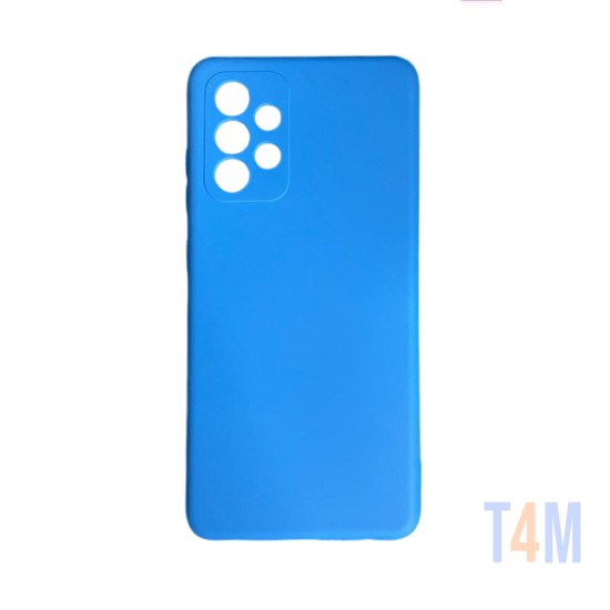 Capa de Silicone com Moldura de Câmera para Samsung Galaxy A52 5g Azul