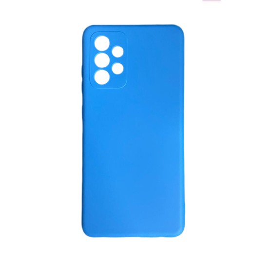 Silicone Case with Camera Shield for Samsung Galaxy A52 4g Blue