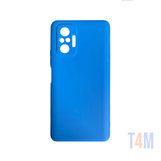 Funda de Silicona con Marco de Cámara para Xiaomi Redmi Note 10 Pro Azul