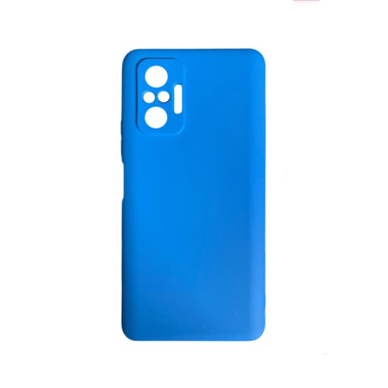 Capa de Silicone com Moldura de Câmera para Xiaomi Redmi Note 10 Pro Azul