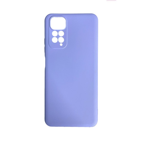 Capa de Silicone com Moldura de Câmera para Xiaomi Redmi Note 11 Roxo