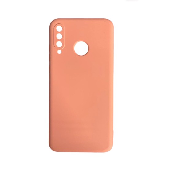 Capa de Silicone com Moldura de Câmera Para Huawei P30 Lite Rosa