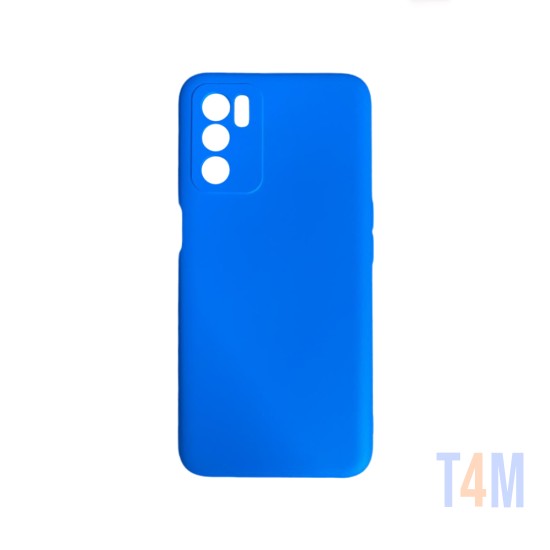 Capa de Silicone com Moldura de Câmera para Oppo A16/A16s Azul