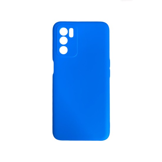 Silicone Case with Camera Shield for Oppo A16/A16s Blue