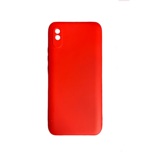 Capa de Silicone com Moldura de Câmera para Xiaomi Redmi 9a Vermelho