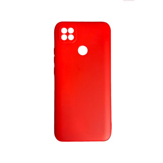 Capa de Silicone com Moldura de Câmera para Xiaomi Redmi 10a/9c Vermelho