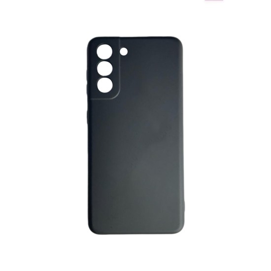 Funda de Silicona con Marco de Cámara para Samsung Galaxy S21 Negro