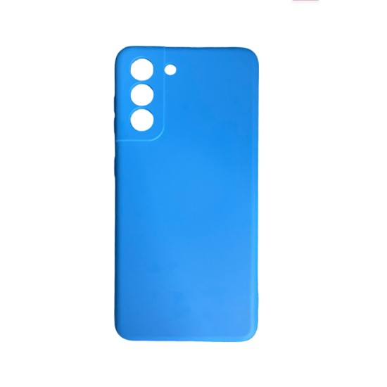 Funda de Silicona con Marco de Cámara para Samsung Galaxy S21 Azul