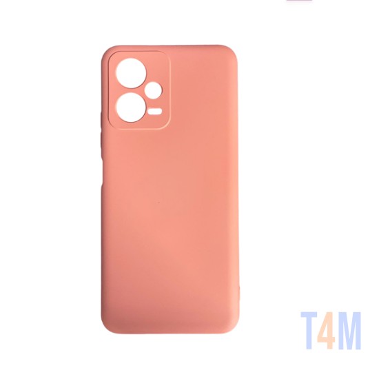 Capa de Silicone com Moldura de Câmera para Xiaomi Redmi Note 12 5g/Poco X5 Rosa